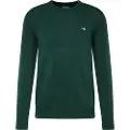 Gant Ganttil mænd. 8030561 Klassisk trøje med rund hals grøn (XXL), Casual, Bomuld, Lange ærmer