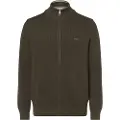 Gant Ganttil mænd. 8040524 Cardigan i bomuldspique med grøn lynlåslukning (L), Casual, Lange ærmer