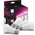 Signify Hue Color A60 E27 806 Lumen - 4-Pak