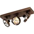 QAZQA Design Spotlight mørk bronze 3-lys drejelig og vippelig - Go