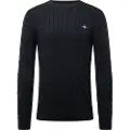 Gant Ganttil mænd. 8050601 Sort trøje med rund hals (XXL), Casual, Bomuld