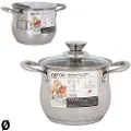 Quttin Stål Gryde Induktionskompatibel Med Låg New Neron 3l 18 Cm