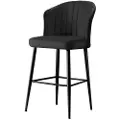 Hannah Home - Sæt med barstole (2 stk.) - Buri - Sort - Barstole & -taburetter - - Homeroom