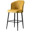 Hannah Home - Sæt med barstole (2 stk.) - Buri - Gul - Barstole & -taburetter - - Homeroom