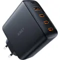Aukey PA-B7S Omnia II Mix S Wall 100W-oplader - GaN-oplader med 1x USB-A- og 3x USB-C-porte - Sort