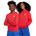 Nike Sportswear Club Fleece-pullover-hættetrøje til større børn - rød