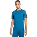 Nike Dri-FIT Strike-fodboldoverdel med korte ærmer til mænd - blå