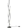 TRIO Design vloerlamp zwart met zilver incl. LED dimbaar - Blaze