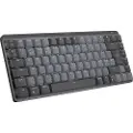 Logitech MX Mechanical Mini Minimalist Wireless Illuminated Performance Keyboard Graphite - Tactile - ND - Tastatur - Nordisk - Sort
