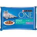 Purina One 4 x 85 g - Indendørs tun og kalvekød
