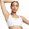 Nike Swoosh Light Support-sports-bh uden indlæg til kvinder - hvid