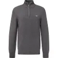 Gant Ganttil mænd. 8030170 Bomuldspullover med halv lynlås Casual grå (XXL)
