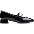 Clarks Clarkstil kvinder. 26174712 Mary-Jane Daiss30 Shine lædersko sort (41.5), 1-3 cm, Spænder, Casual