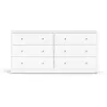 CALICOSY - May dobbeltkommode 6 skuffer - Hvid - Kommoder - - Homeroom