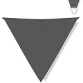 Vonroc Solsejl Triangle - Premium - ∆ 360 cm - Vandafvisende | Grå