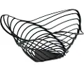 Alessi Frugtskål TRINITY 26 cm, høj, sort, Alessi