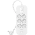 Belkin 650 J Overspændingsbeskyttelse 6 Stikkontakter Forlængerledning 18w