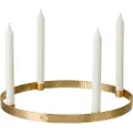 Ferm Living Lysestage CIRCLE 38 cm, messing, fast LIVING