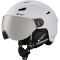 Cairn Impulse skihjelm med visir, hvid + Accezzi Cortina, hjelmcase