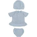Miniland Strikkede Outfit Kjole & Hat 40 Cm