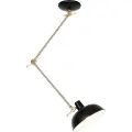 QAZQA Retro loftslampe sort med bronze - Milou