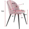 Venture Home - Stol, Valleta 2-pak - Rosa - Stole - - Homeroom