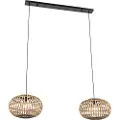 QAZQA Oriental Pendellampe Bambus 2-lys - Amira