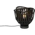 QAZQA Oriental bordlampe sort bambus - Pua