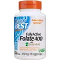 Doctors Best Fully Active Folate 400 med Quatrefolic, 400mcg - 90 vcaps