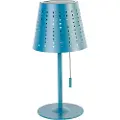 QAZQA Udendørs bordlampe blå inkl. LED 3-trins dæmpbar genopladelig og solcelledrevet - Ferre
