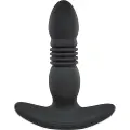 Playboy - Genopladelig stødende anal vibrator (sort)