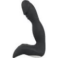 Rebel - genopladelig prostata vibrator med penis (sort)