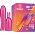 Durex Tease & Vibe - stavvibrator med kanin klitorsstimulering (pink)