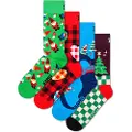 Happy socks Santa´s Workshops Gift Set Half Lange Sokker 4 Par