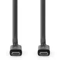 Nedis Ccgb66040bk10 Usb 4.0 Gen 3x2-kabel Usb-c M-usb-c M 8k@ 40 Gbps Nikkelbelagt 1 M 240w 60hz