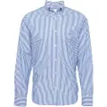 Gant Ganttil mænd. 3000130 Blåstribet poplinskjorte Regular Fit (XXL), Casual, Bomuld, Klassisk, Lange ærmer