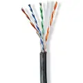 Nedis Ccbg8590bk305s Netværkskabel Sort 305 M Cat6 U/utp (utp) Ingen Cat6 305m. Sort