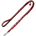 Hunter justerbar hundesnor Love, rød - 200 cm lang, 18 mm bred