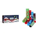 Happy socks Santa´s Workshops Gift Set Half Lange Sokker 4 Par