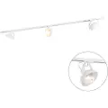 QAZQA 1-faset skinnesystem med 3 justerbare hvide spotlights - Magnax