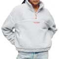 Superdry Embroidered Borg Halv Lynlås Sweater