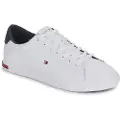 Tommy Hilfiger Tommy Hilfigertil mænd. FM0FM04047 Vulcanised Essential Leather Sneakers i hvidt læder (46), Fast, 1-3 cm, Blonder, Casual