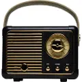 Denver Retro Bluetooth-højttaler BTP-203B med 30 W maks. effekt og Bluetooth 5.0 - Svart