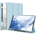 DUX Samsung Galaxy Tab S9 FE+ Dux Ducis Toby Tri-Fold Smart Folio Cover - Babyblå