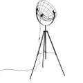 QAZQA Industriel gulvlampe med treben sort 50 cm justerbar - Hanze