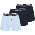 Hugo Boss BOSStil mænd. 50480034 Pakke 3 marineblå vævede boxershorts (XXL), Afslappet, Bomuld