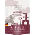 MjAMjAM Økonomipakke: 24 x 300 g MjAMjAM Squeeze - Vildt & kanin med frugtagtige blåbær