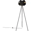 QAZQA Moderne gulvlampe sort - Cloth