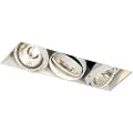 QAZQA Nedfældet spotlight hvid GU10 AR70 Trimless 3-lys - Oneon