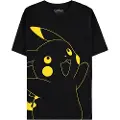 Difuzed Pokemon Pikachu Outline T-shirt